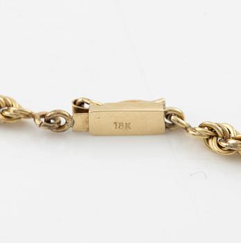 Collier, 18K guld, cordellänk.