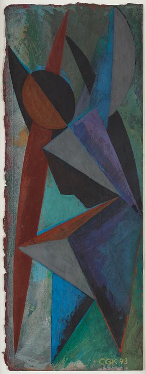 C Göran Karlsson, tempera på papper, signerad och daterad -93.