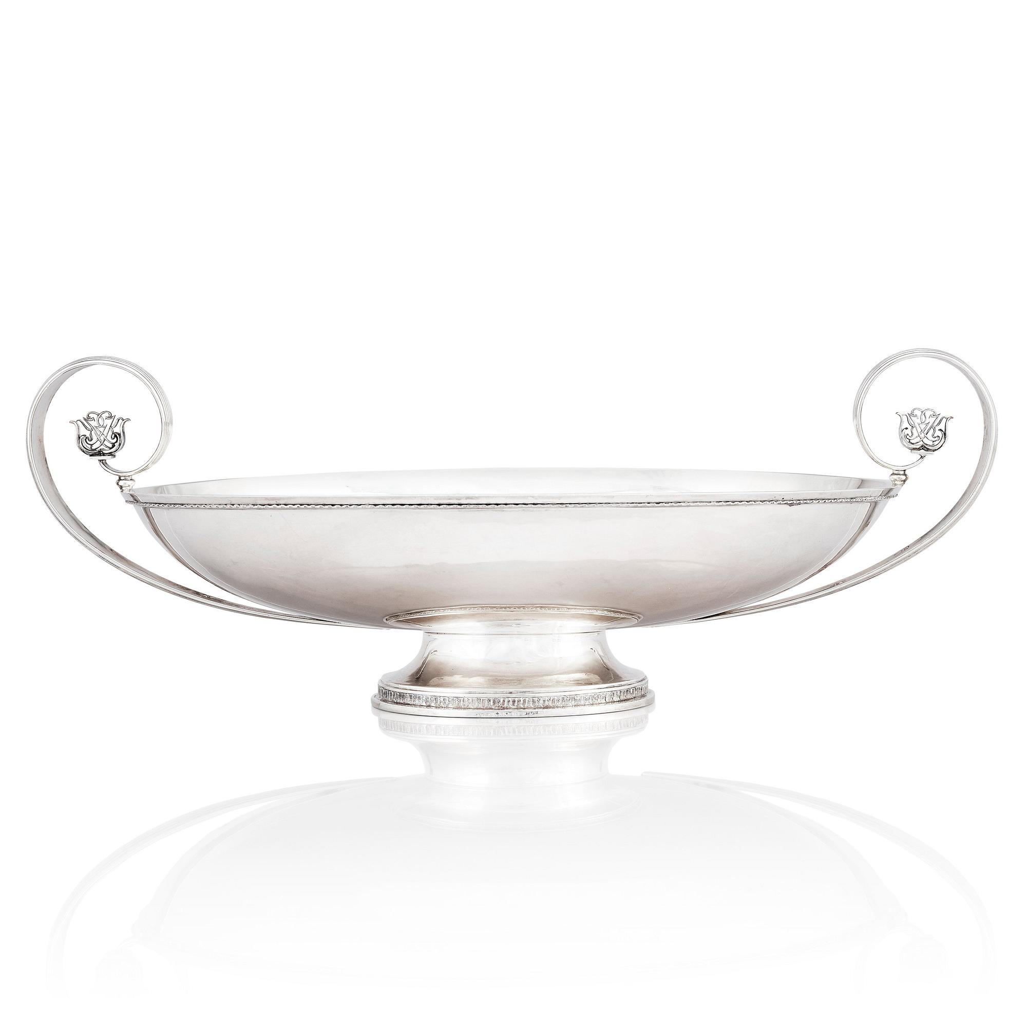 Atelier Borgila, an oval sterling silver footed bowl, Stockholm 1931.