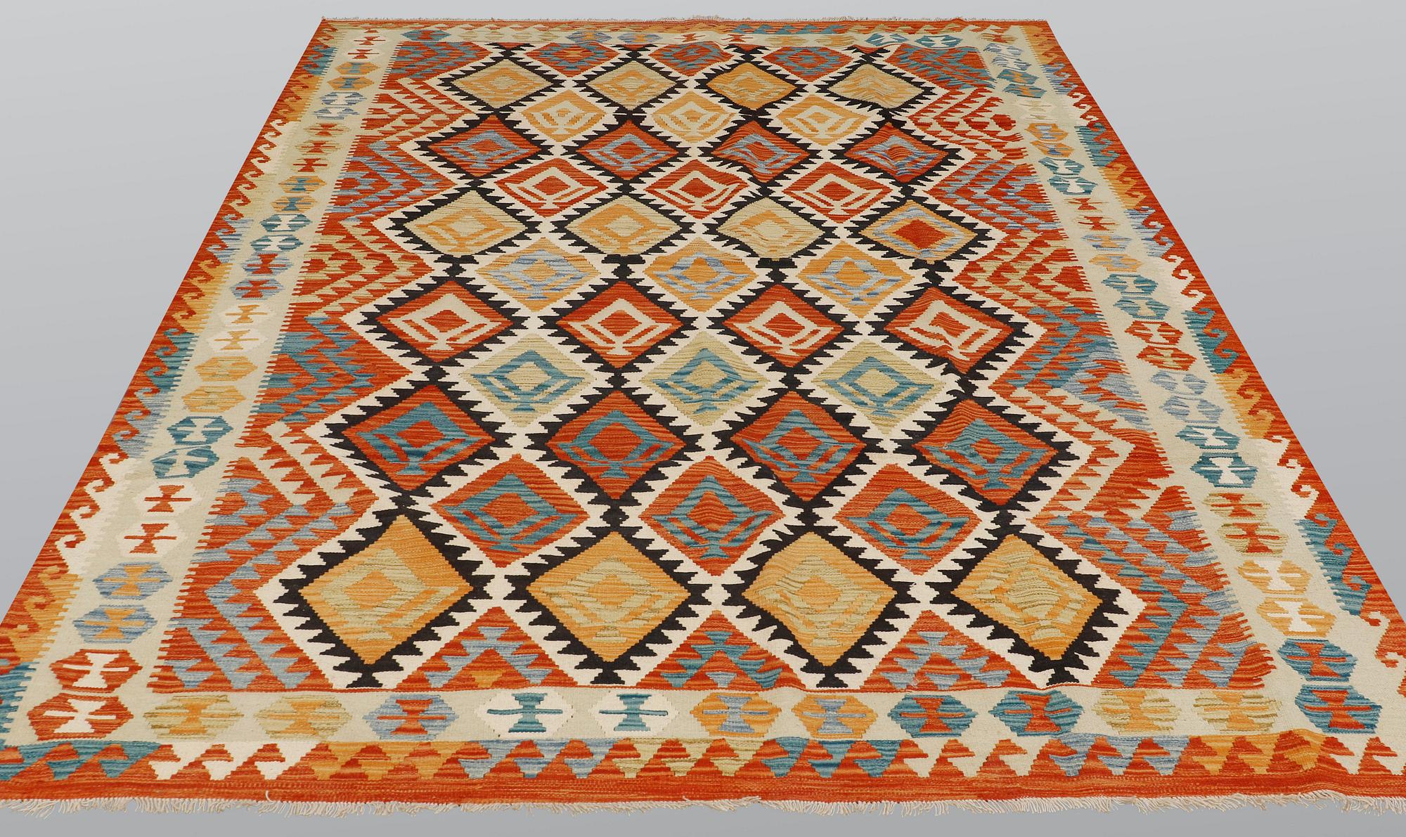 A carpet, kilim, ca 304 x 210 cm.