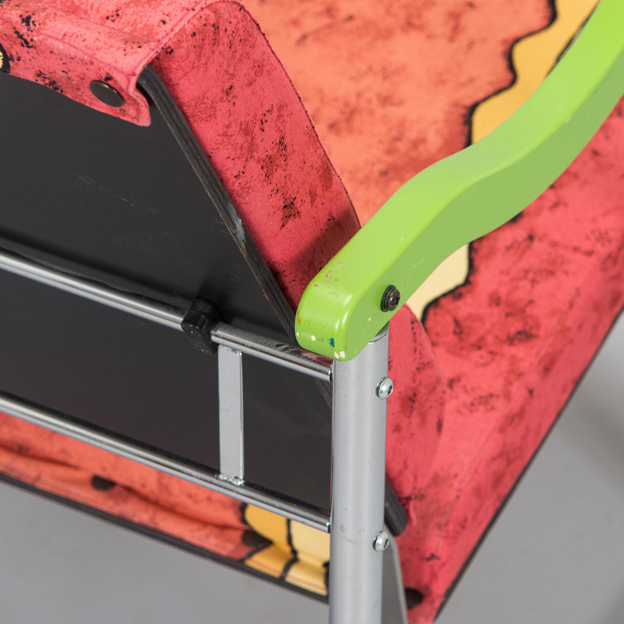 Yrjö Kukkapuro, A 1980s  'Experiment' open armchair for Avarte, Finland.