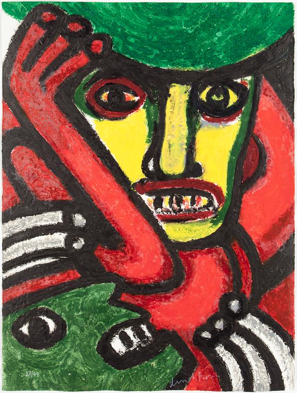 BENGT LINDSTRÖM, portfolio with 12 carborundum in colours, signed Lindström and numbered 27/99.