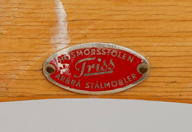 KÖKSSTEGE, "Husmorsstolen Triss", Arbrå Stålmöbler, 1900-talets mitt.