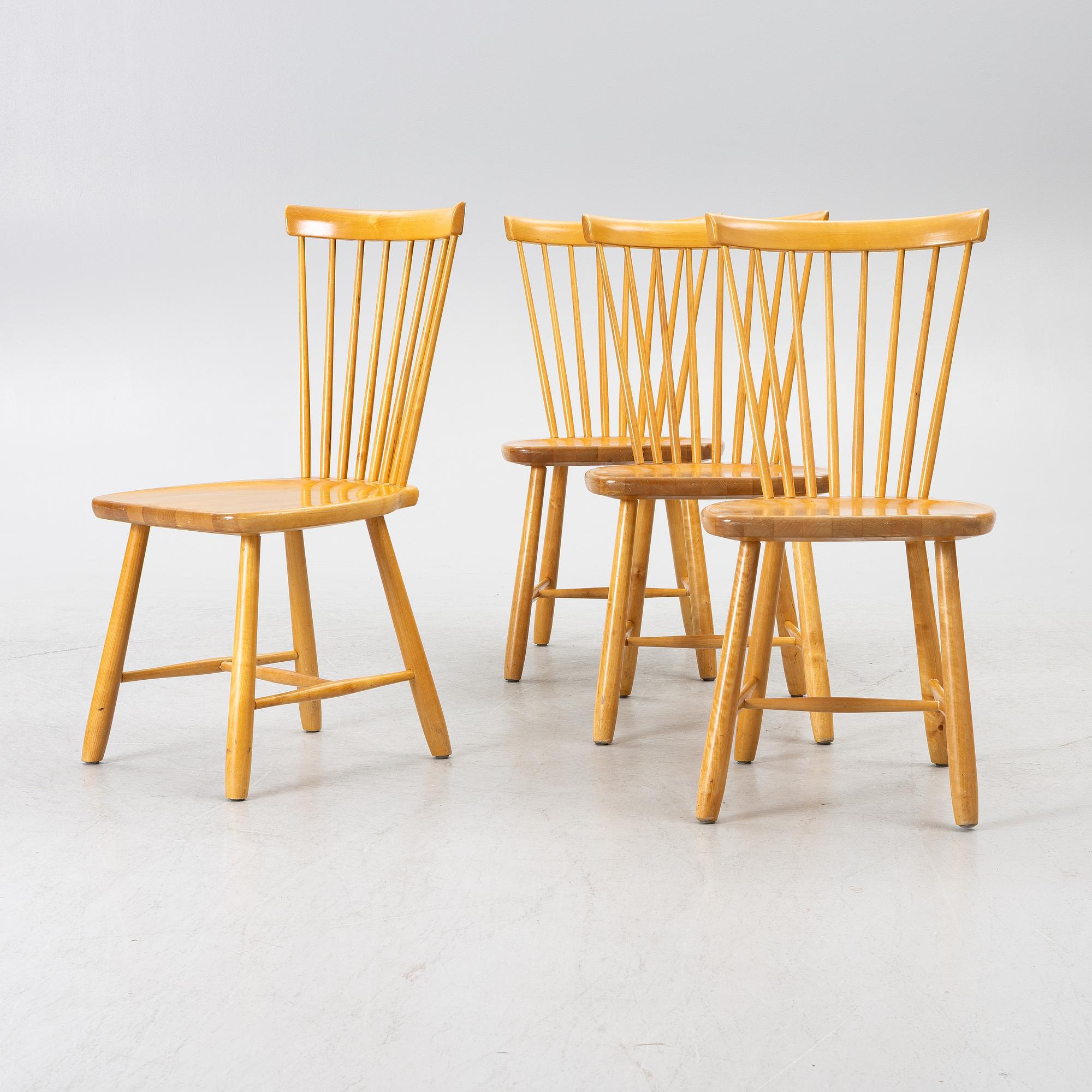Carl Malmsten, a set of 4 chairs, "Lilla Åland", Stolab.