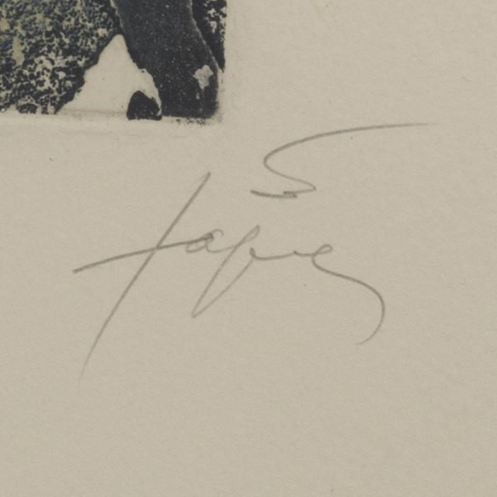 ANTONI TÀPIES, etsning m carborundum, signerad o märkt "F".