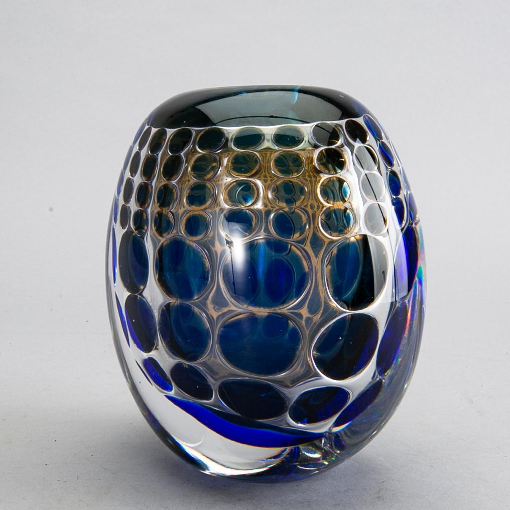 INGEBORG LUNDIN, vase, glass, Orrefors, Ariel.