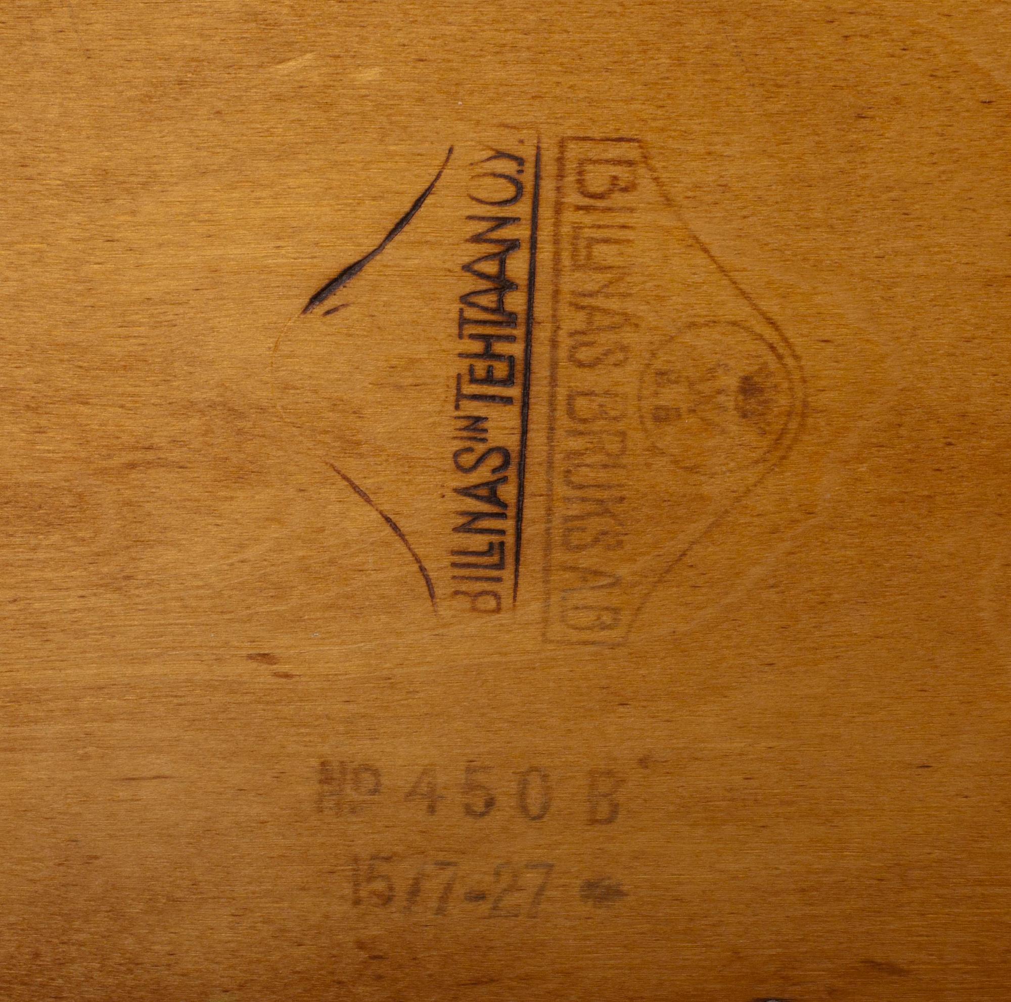 BOKHYLLA, ek,  stämplad Billnäs Bruks Ab, 1900-talets början.