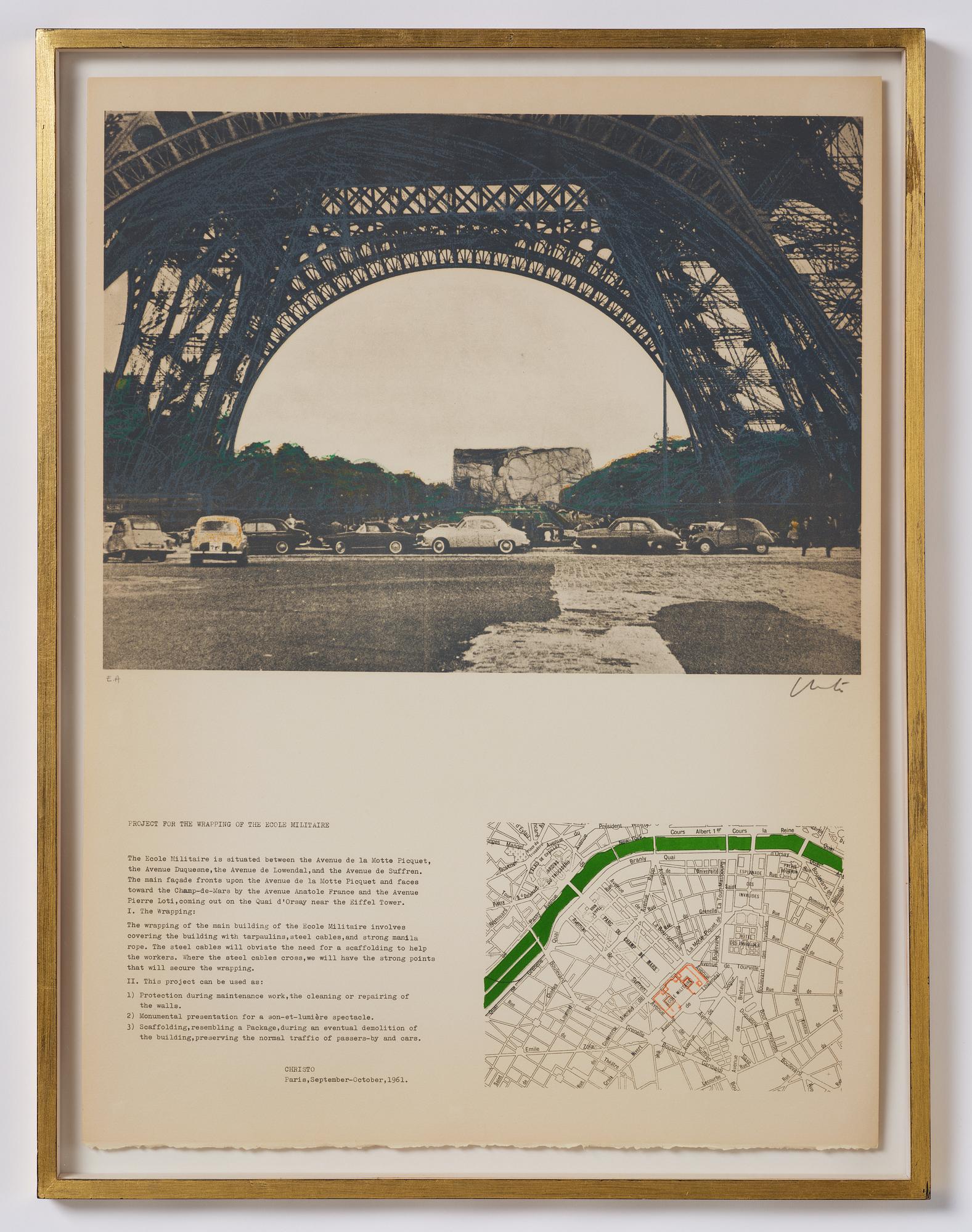Christo Vladimirov Javacheff, "Packed Building, Project for the École Militaire, Paris".