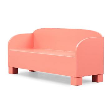 Marie-Louise Ekman, a bench/sofa, executed for the Marie-Louise Ekman exhibition at Moderna Museet, Stockholm 2017.