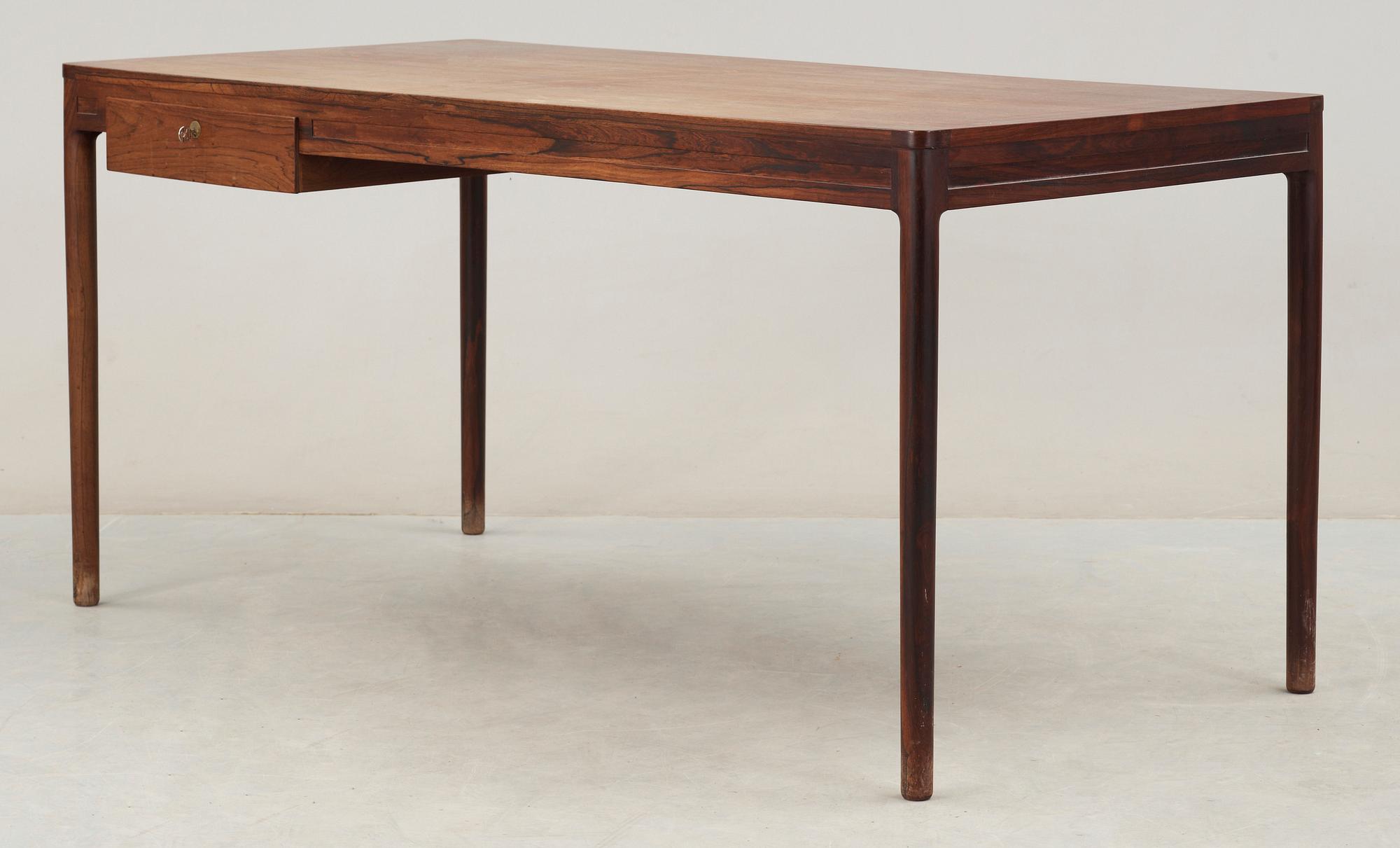 SKRIVBORD, palisander, 1950/60-tal.