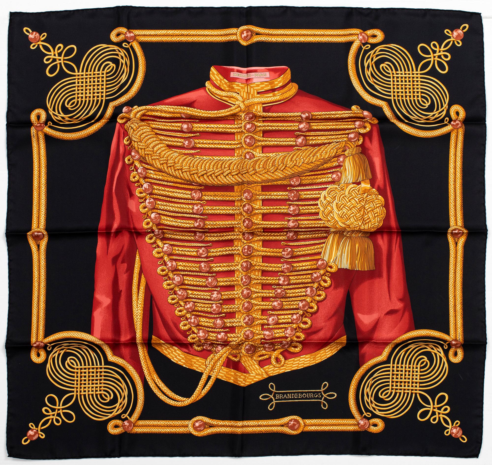 HERMÈS, scarf, 'Brandebourgs'.