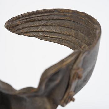 A French cast-iron umbrella stand, late 19th century.