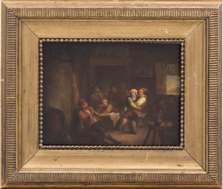 DAVID TENIERS D.Y, efter, oljor på pannå, ett par. 17/1800-tal.