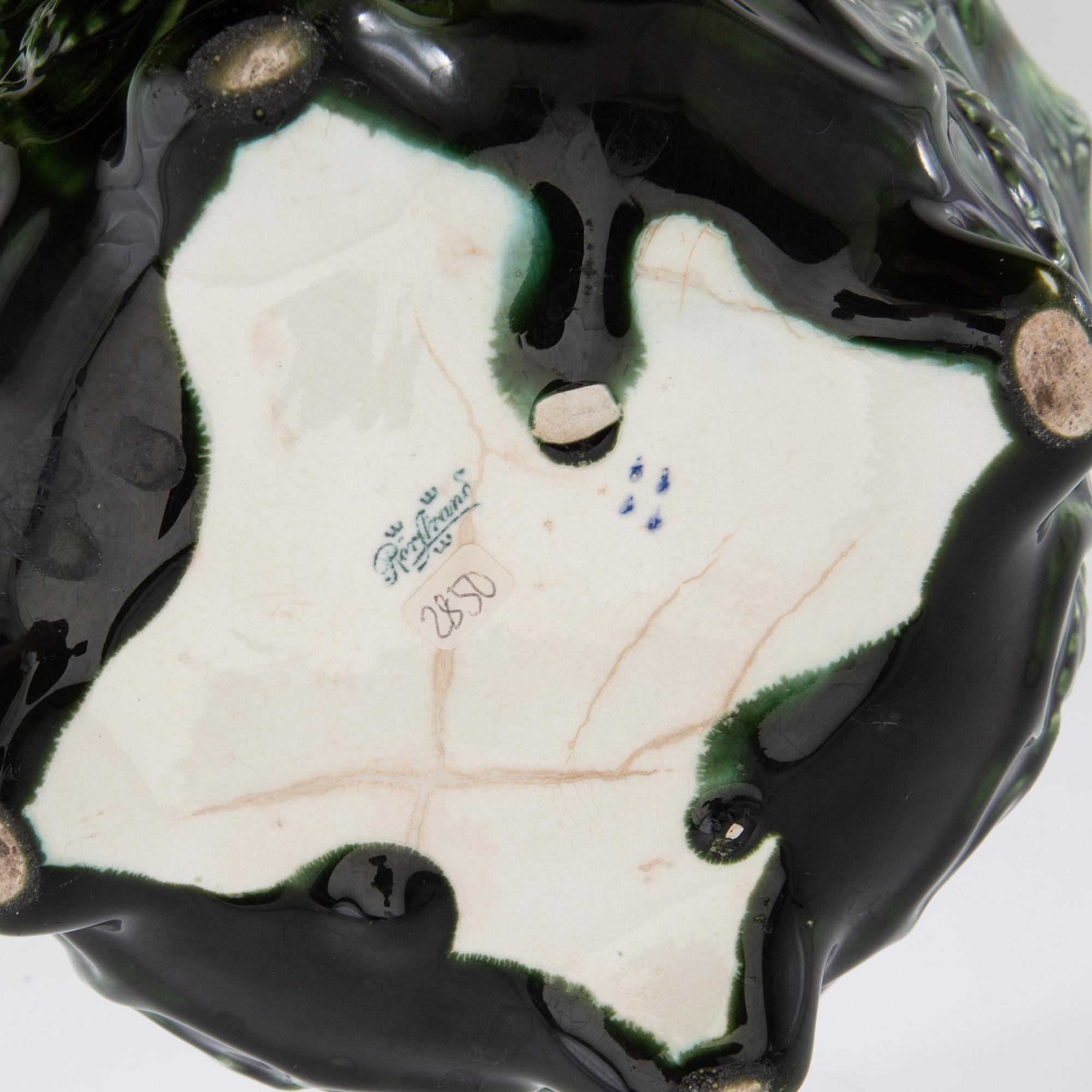 Outer dishes 2+1 pcs Jugend, Rörstrand early 20th century stoneware.