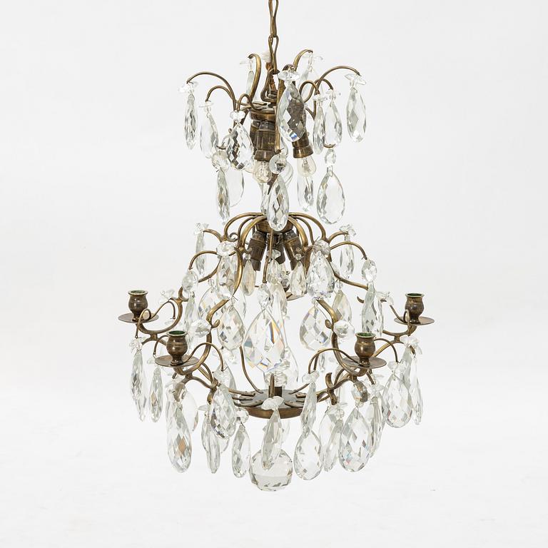 A Rococo style chandelier, first half of the 20th Century.