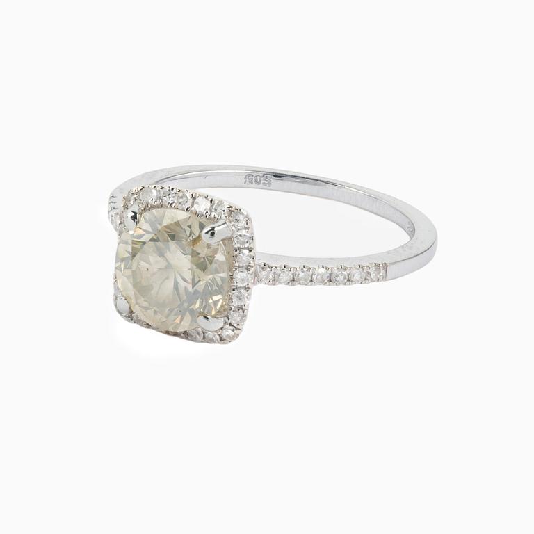 RING, briljantslipad diamant, ca 1.70 ct.