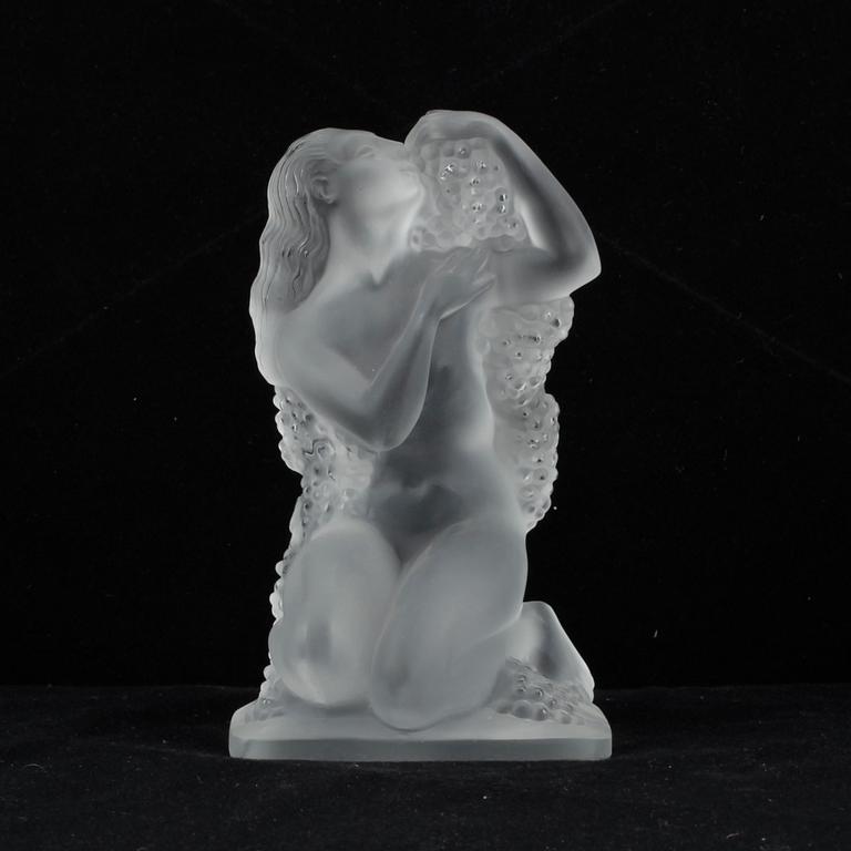 FIGURIN, glas, Lalique France, etsad märkning.