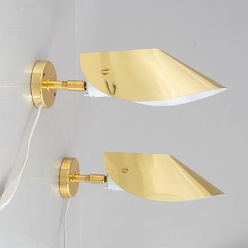 Vägglampor, ett par, modell 1030, Aneta, 1900-talets senare del.