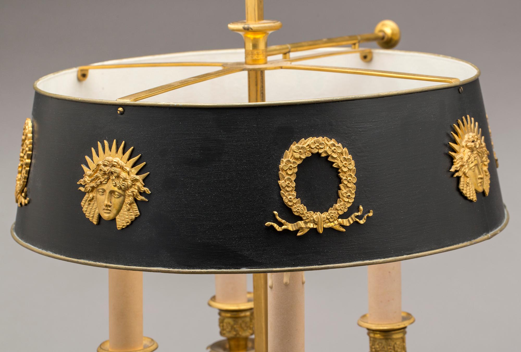 BORDSLAMPA, sk. Lampa à Bouillotte, empire-stil.