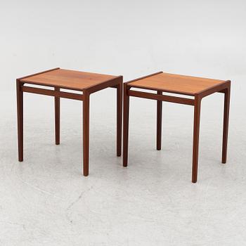 A teak coffee table and two side tables, Scandinavia, 1960's/70's.