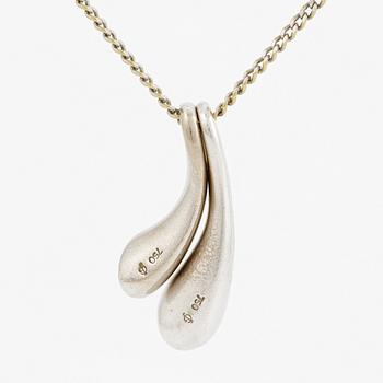 Georg Jensen two pendants with a chain in 18K white gold  "Carnival".