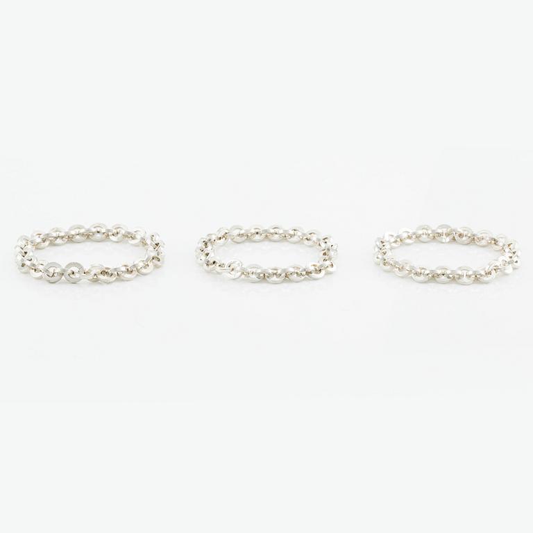 Rey Urban, a necklace/bracelet, sterling silver, Stockholm 1977.