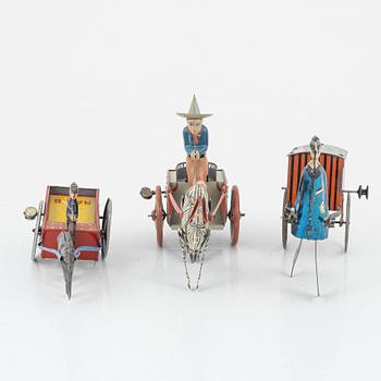 Lehmann, 3 toys, "Express", "Na-Nu" & "Na-Ob", Germany, early 20th century/first half.