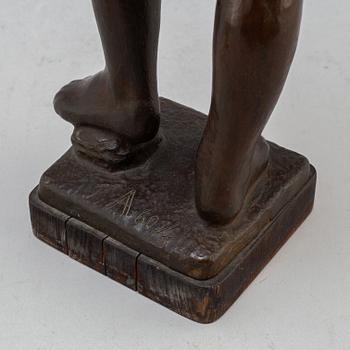 ANSGAR ALMQUIST, sculpture, bronze, signad AA and dated -60 1/8.
