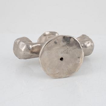 Dan Wolgers, Dan Wolgers, 'Källa (Candle-stick)'. Candelabrum for three candles in silver-plated bronze, 200...