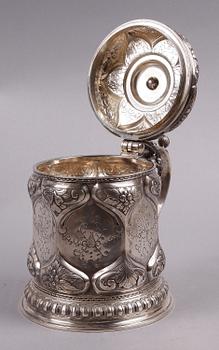 DRYCKESKANNA, silver, barockstil, 1900-tal. Ca 1269 g.