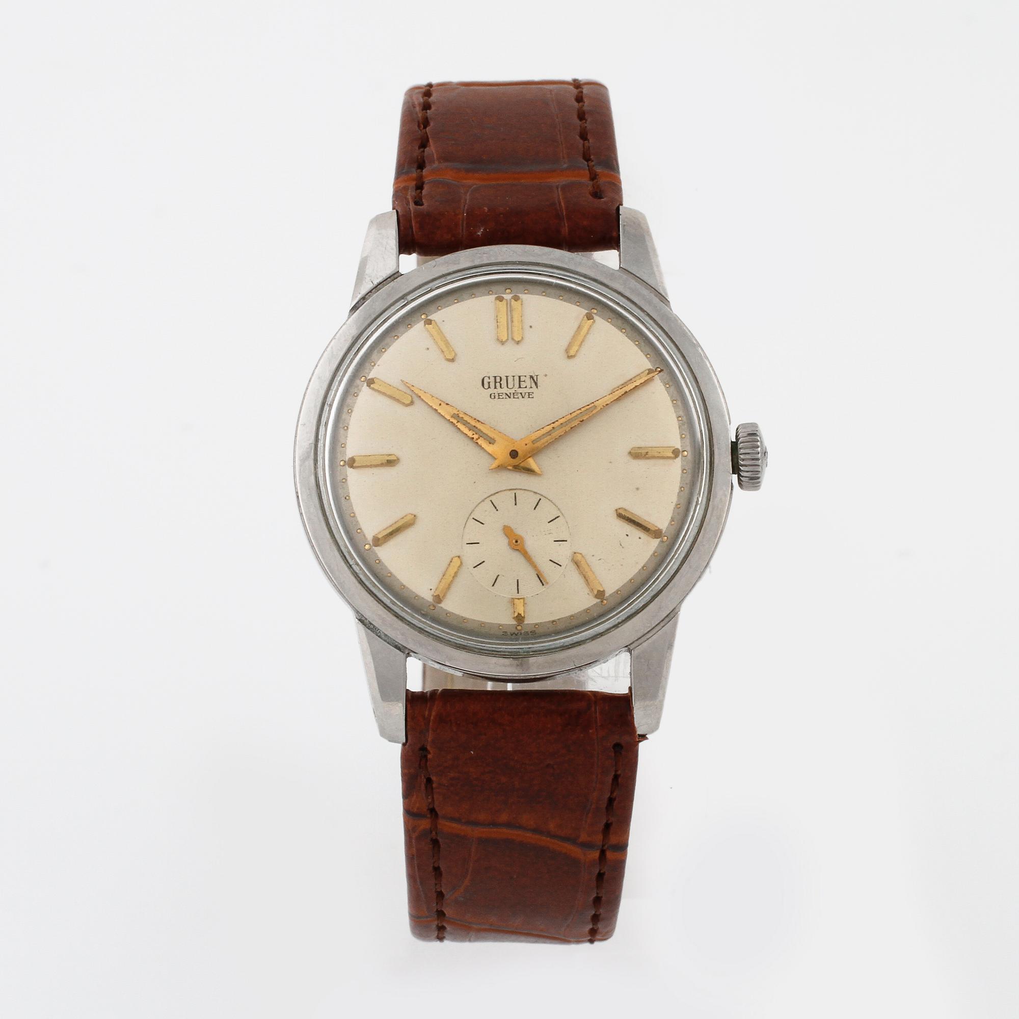 GRUEN Geneve wristwatch 38 5 mm. Bukowskis