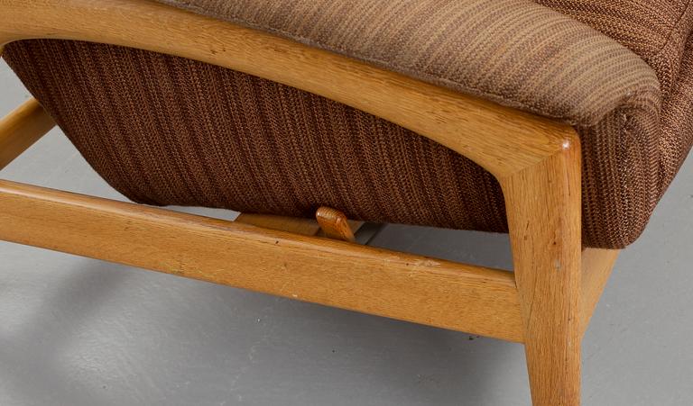 FÅTÖLJ MED FOTPALL, "Profil", Folke Ohlsson, DUX, 1950-60-tal.