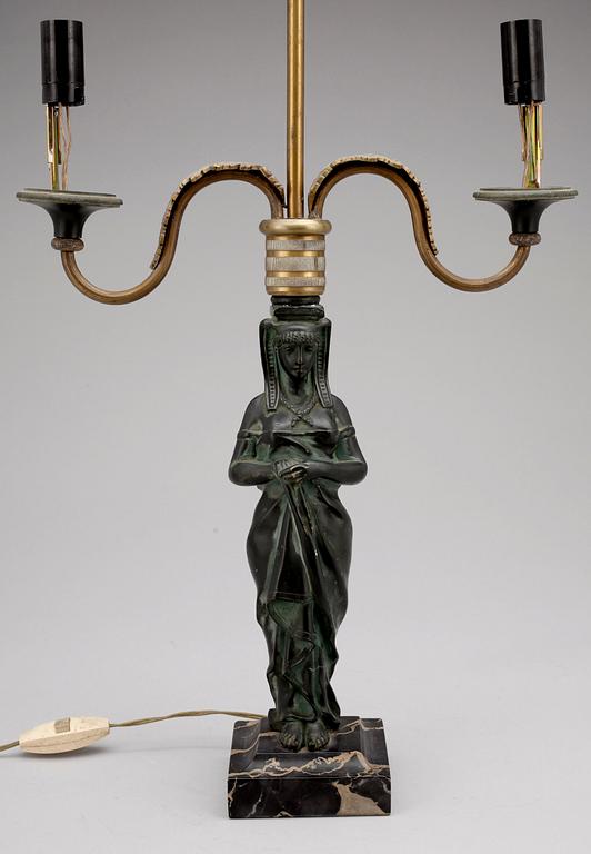 BORDSLAMPA, empirestil, omkring 1900.