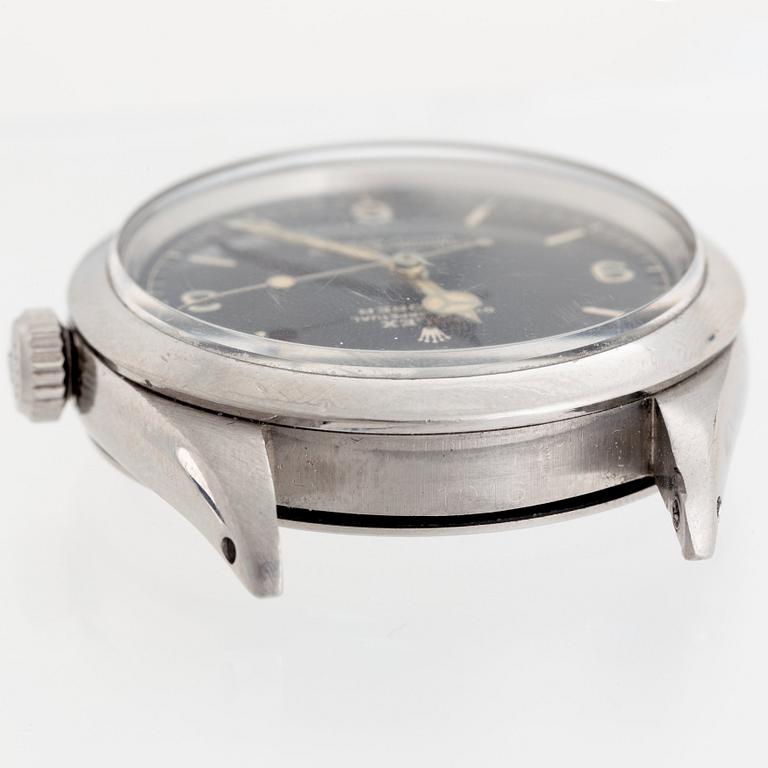 Rolex, Explorer, "Chapter Ring, Exclamation Point, Gilt Dial", "Type 3", ca 1962.