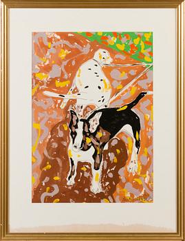 PAULI VUORISALO, gouache, signed and dated -96.