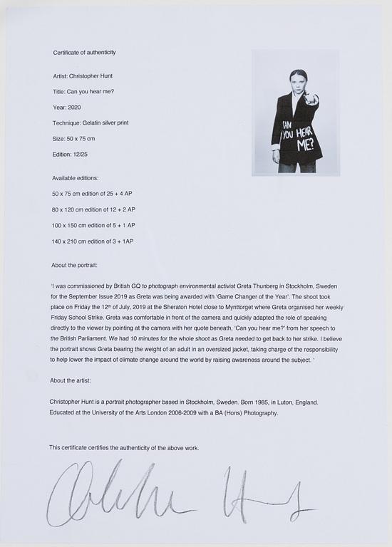 Christopher Hunt, "Can you hear me", 2020.