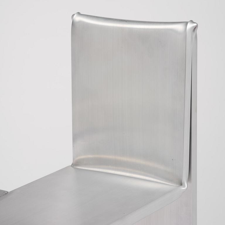 David Taylor, stol, unik, "Aluminium Chair", Studio Mellösaverken, Sverige, 2025.