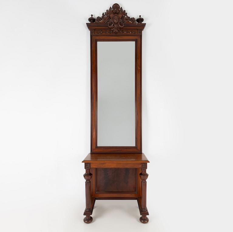 Spegel med konsolbord, 1800-talets andra hälft.