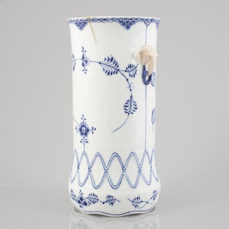 A 'Blue Fluted' porcelain vase / lampbase, Royal Copenhagen, model 448, 1898-1923.