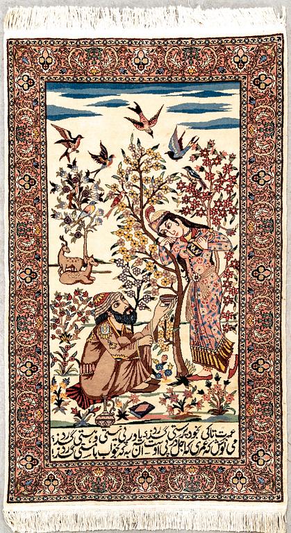 A seminatique oriental carpet ca 158x94 cm.