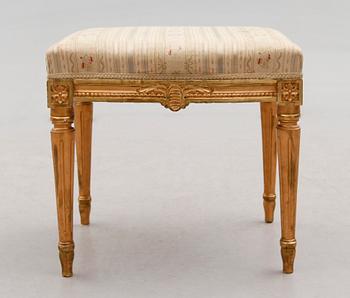 TABURETT, gustaviansk stil, 1900-talets första hälft.