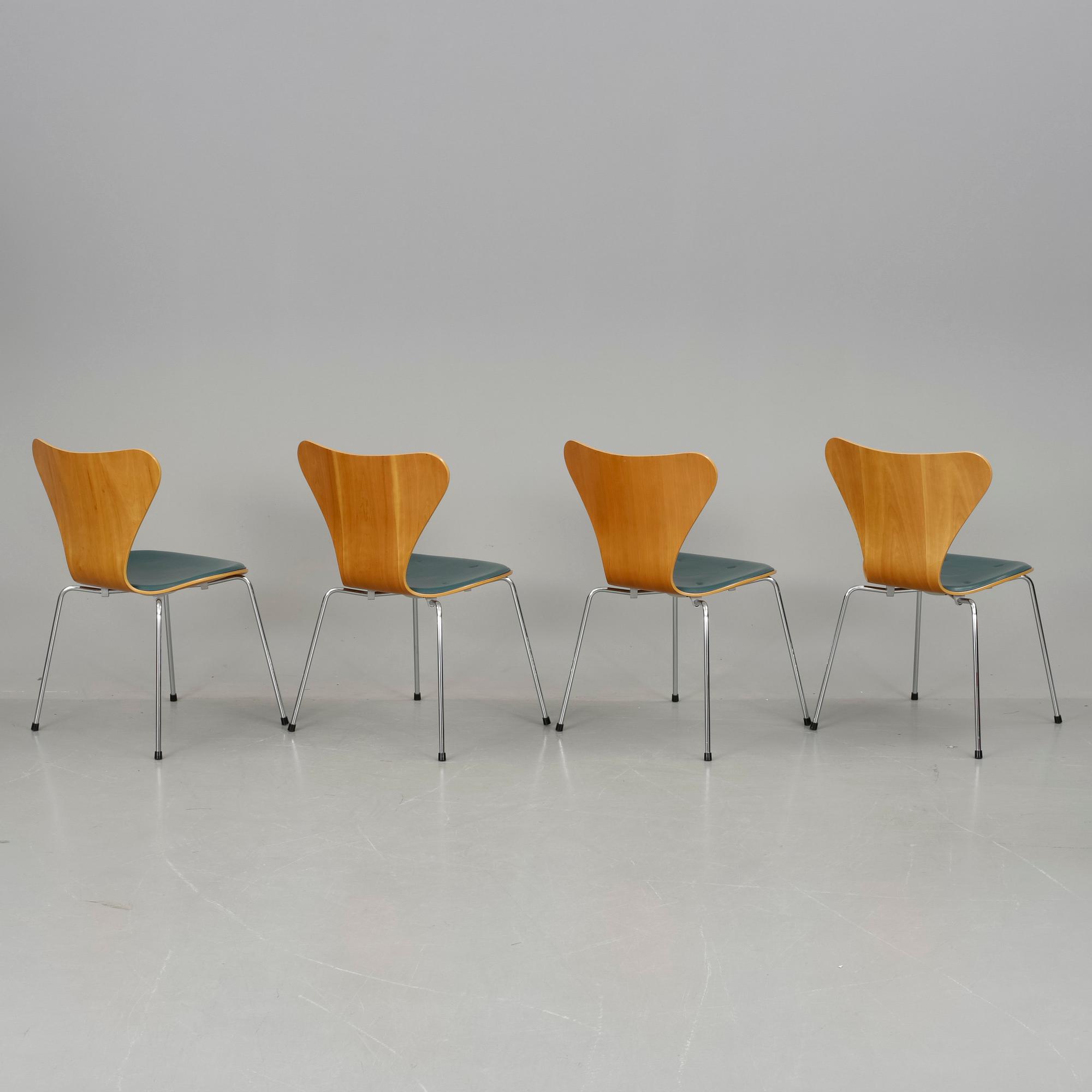 STOLAR, 4 st, "Sjuan", Arne Jacobsen, Fritz Hansen, 1996.