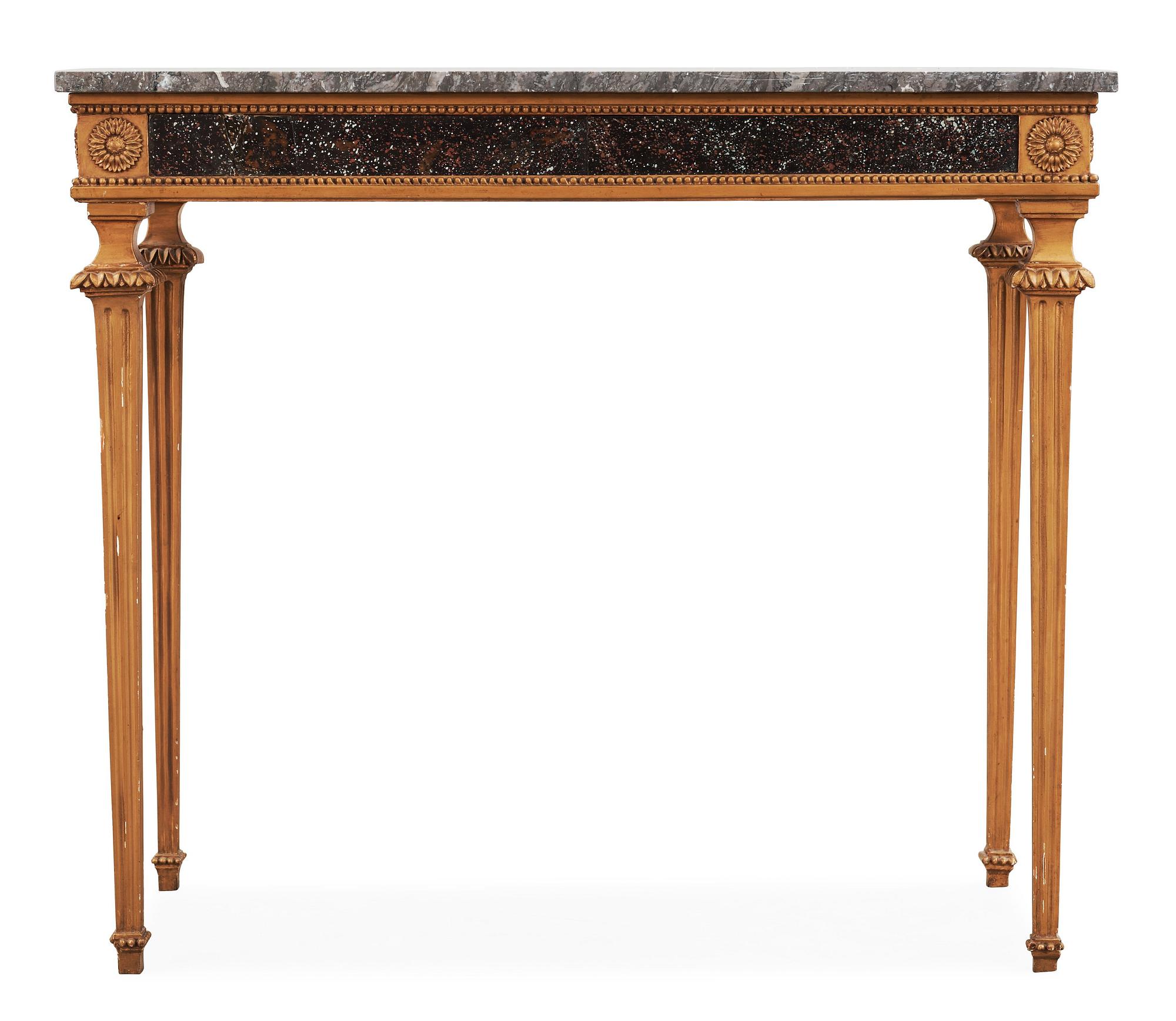 KONSOLBORD. Sengustavianskt stockholmsarbete, 1700-talets slut.