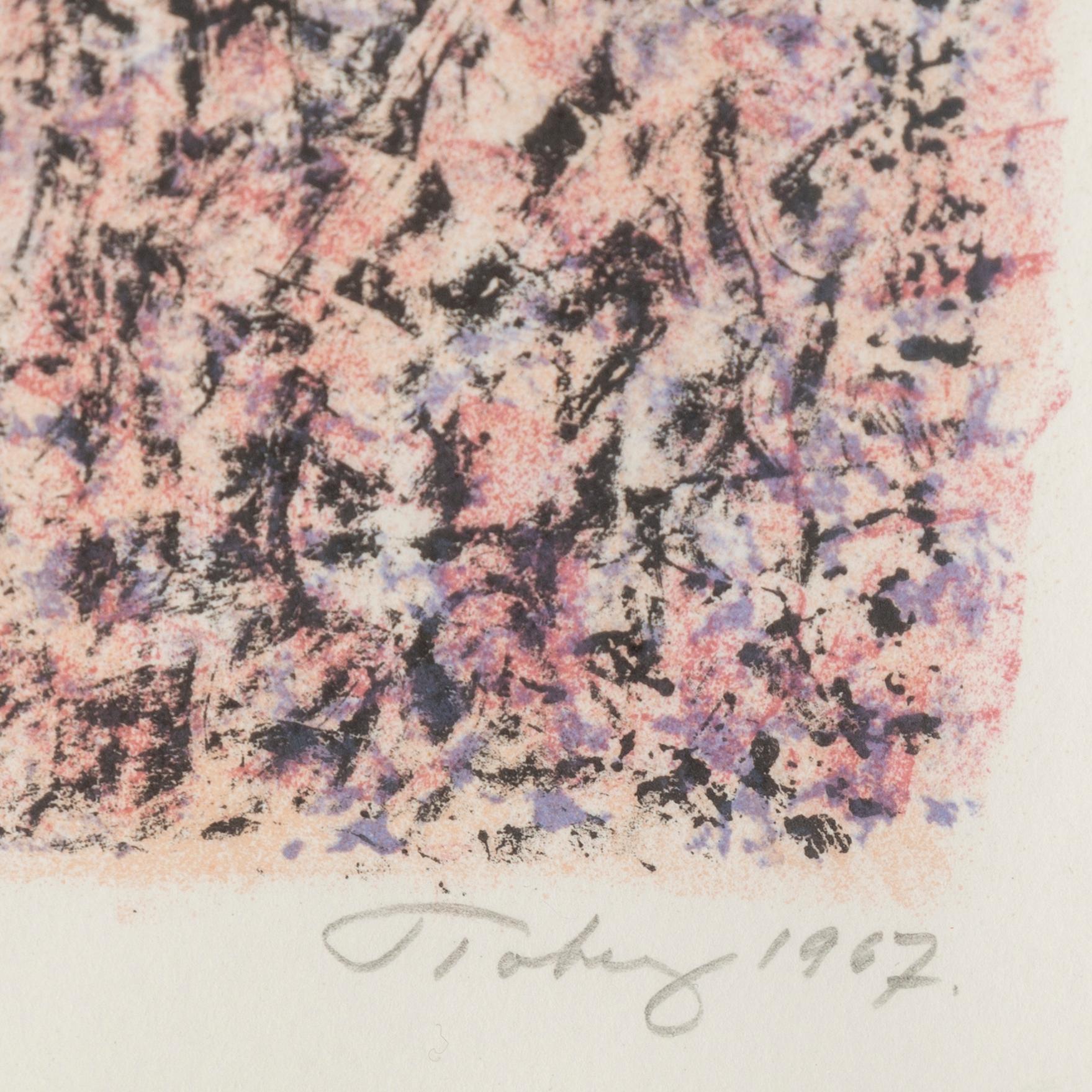 MARK TOBEY, a lithograph inn colors, signed in pencil and numbered 21/150.