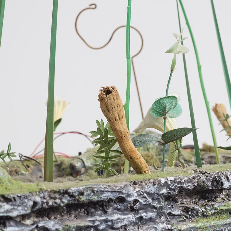 Veit Laurent Kurz, steel, styrofoam, wood, acrylic colour, plastic, 2014.