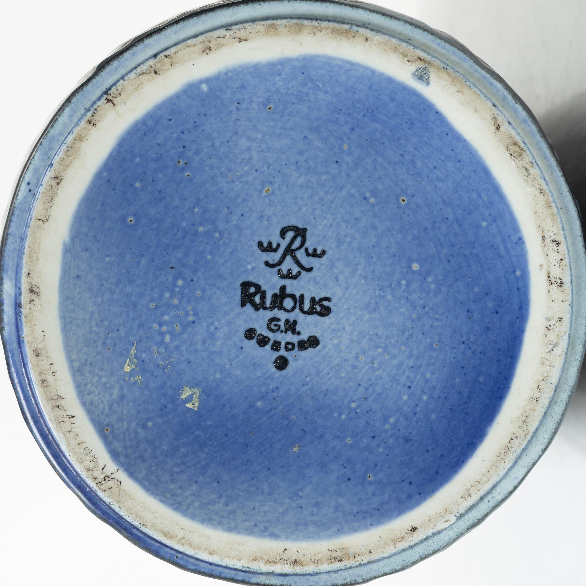 Gunnar Nylund, Vase, stoneware, "Rubus", Rörstrand, 1960s.