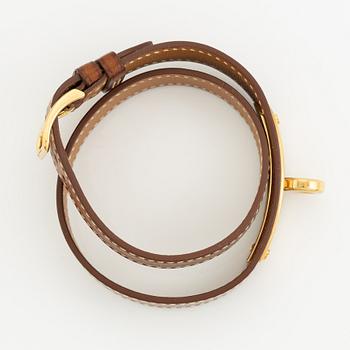 Hermès, armbandsur, "Kelly Lock" + extra armband, 2004.