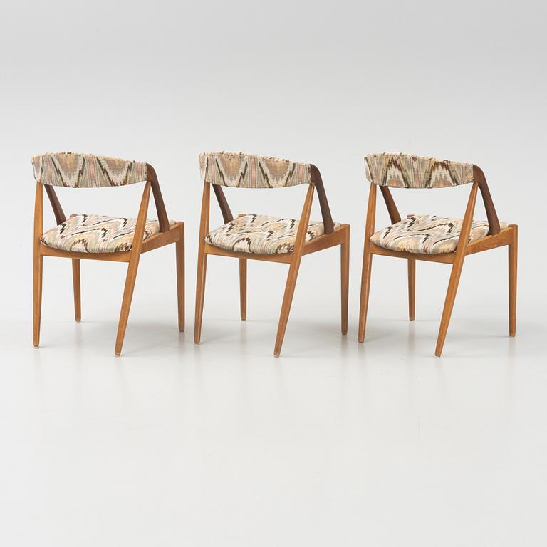 Three teak and oak chairs, Sweden, 1950's/60's.