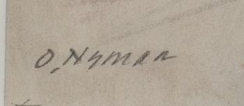 OLLE NYMAN, blandteknik, signerad.