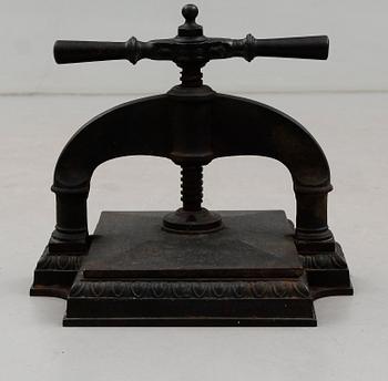 VÄXTPRESS, omkring år 1900.
